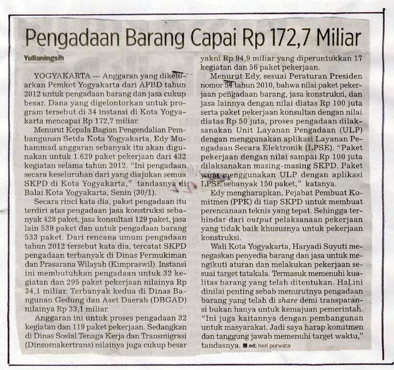 Kliping jogja terbaru